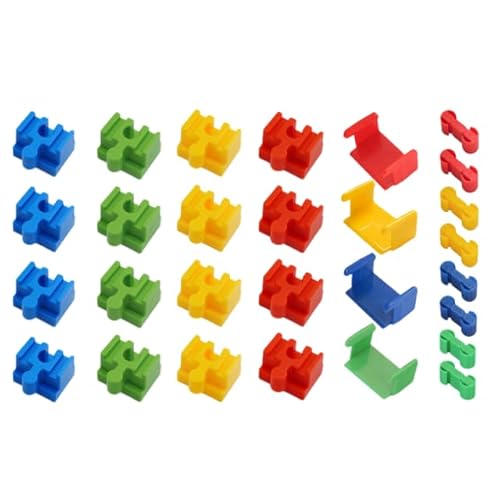 28 Stück Holzeisenbahn Schienen Adapter, Eisenbahn Holz Schienen Connectors, Holz Schienen Connectors Eisenbahn Spielzeug Zubehör Schienenverbinder aus Kunststoff Geeignet für Kinder im Alter Von 3-5 von Sifxouped