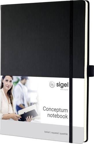 Sigel CONCEPTUM® CO115 Notizbuch kariert Schwarz Anzahl der Blätter: 97 DIN A4+ von Sigel