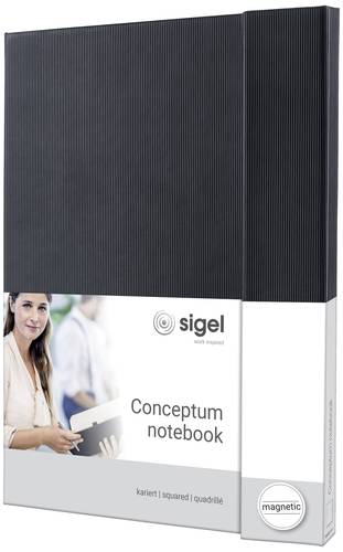 Sigel CONCEPTUM® CO151 Notizbuch kariert Schwarz Anzahl der Blätter: 97 DIN A4 von Sigel