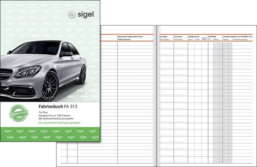 Sigel FA513 DIN A5 Fahrtenbuch Anzahl der Blätter: 32 1St. von Sigel