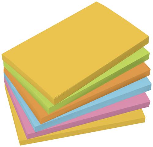 Sigel Haftnotiz BA127 125mm x 75mm Blau, Gelb, Grün, Orange, Pink 600 Blatt von Sigel