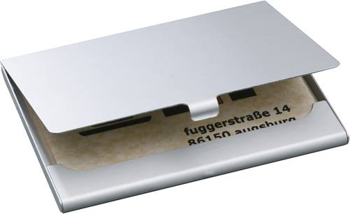 Sigel VZ135 Visitenkartenetui 15 Karten (B x H x T) 92 x 63 x 5mm Silber (matt) Aluminium von Sigel