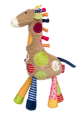 SIGIKID 42837 Stofftier Giraffe Patchwork Sweety Kuscheltier zum Spielen & Schmusen aus weichem Materialmix für Babys und Kinder, Jungen und Mädchen von 0 Monaten bis 8 Jahren Mehrfarbig/Giraffe 36 cm von Sigikid