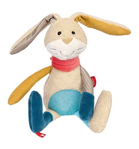 SIGIKID 42851 Stofftier Hase Patchwork Sweety Kuscheltier zum Spielen & Schmusen aus weichem Materialmix für Babys und Kinder, Jungen und Mädchen von 0 Monaten bis 8 Jahren Mehrfarbig/Hase 31 cm von Sigikid