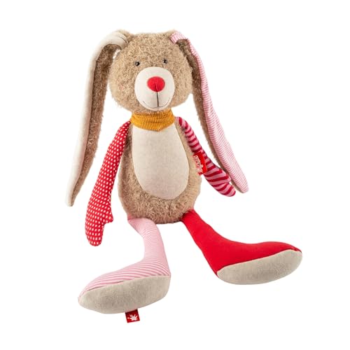 SIGIKID 39214 Hase Patchwork Sweety Mädchen Kuscheltier empfohlen ab Geburt rosa/braun von Sigikid