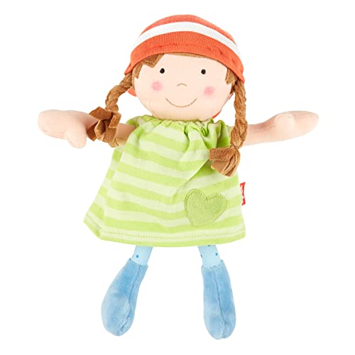 SIGIKID 39410 Puppe klein Softdolls Mädchen Babyspielzeug empfohlen ab 6 Monaten grün von Sigikid