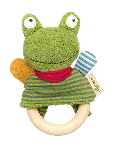 SIGIKID 39498 Greifring Frosch Green Mädchen und Jungen Babyspielzeug empfohlen ab 3 Monaten grün von Sigikid