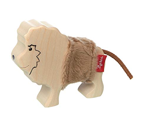SIGIKID 39515 Holztier Löwe Cudly Wudly Mädchen und Jungen Babyspielzeug empfohlen ab 3 Jahren natur/hellbraun von Sigikid