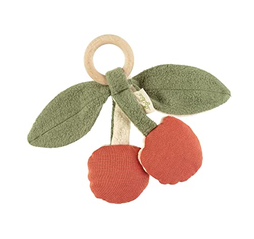 SIGIKID 39723 Holzgreifling Kirsche Green, Babyspielzeug aus Bio-Baumwolle mit Rassel, Quietsche, Knistereffekt, Buchenholzring zum Greifen und Spielen für Babys von 3-12 Monaten, Rot/Grün, 28x19x3 cm SIGIKID 39723 Holzgreifling Kirsche Green, Babyspielzeug aus Bio-Baumwolle mit Rassel, Quietsche, Knistereffekt, Buchenholzring zum Greifen und Spielen für Babys von 3-12 Monaten, Rot/Grün, 28x19x3 cm von Sigikid