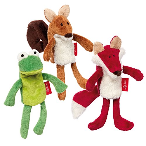 SIGIKID 41564 Fingerp-set Wald Soft PlayQ Mädchen und Jungen Babyspielzeug empfohlen ab 6 Monaten mehrfarbig, 14 cm von Sigikid