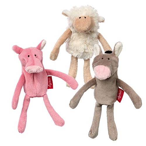 SIGIKID 41565 Fingerp-set Farm Soft PlayQ Mädchen und Jungen Babyspielzeug empfohlen ab 6 Monaten mehrfarbig, 14 cm von Sigikid