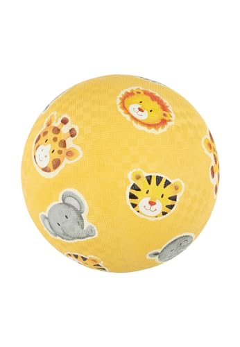 SIGIKID 42409 Kautschuk-Ball Zoo PlayQ Mädchen und Jungen Babyspielzeug empfohlen ab 1 Jahr gelb von Sigikid