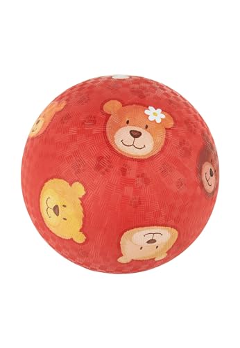 SIGIKID 42429 Kautschuk-Ball Bären PlayQ Mädchen und Jungen Babyspielzeug empfohlen ab 1 Jahr rot von Sigikid