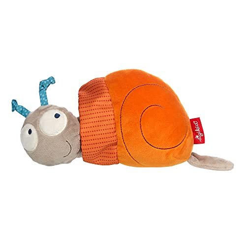 SIGIKID 42436 Rattel-Schnecke PlayQ Mädchen und Jungen Babyspielzeug empfohlen ab 3 Monaten orange/beige von Sigikid