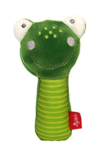SIGIKID 42603 Greifling Frosch mit Spiegel Red Stars Mädchen und Jungen Babyspielzeug empfohlen ab 3 Monaten grün von Sigikid