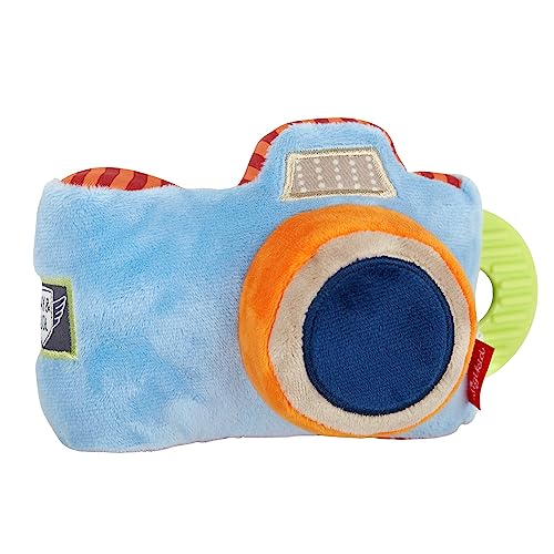 SIGIKID 42678 Plüsch-Fotoapparat Play & Cool Mädchen und Jungen Babyspielzeug empfohlen ab 3 Monaten blau/mehrfarbig von Sigikid