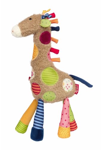 SIGIKID 42837 Stofftier Giraffe Patchwork Sweety Kuscheltier zum Spielen & Schmusen aus weichem Materialmix für Babys und Kinder, Jungen und Mädchen von 0 Monaten bis 8 Jahren Mehrfarbig/Giraffe 36 cm von Sigikid