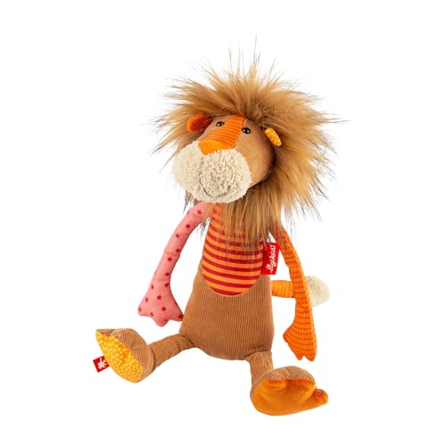SIGIKID 42844 Stofftier Löwe Patchwork Sweety Kuscheltier zum Spielen & Schmusen aus weichem Materialmix für Babys und Kinder, Jungen und Mädchen von 0 Monaten bis 8 Jahren Mehrfarbig/Löwe 32 cm von Sigikid