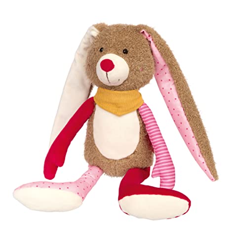 SIGIKID 42850 Stofftier Hase Patchwork Sweety Kuscheltier zum Spielen & Schmusen aus weichem Materialmix für Babys und Kinder, Jungen und Mädchen von 0 Monaten bis 8 Jahren Mehrfarbig/Hase 40 cm von Sigikid