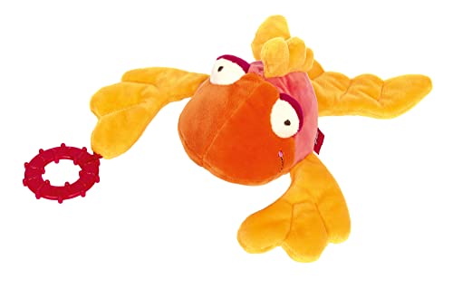 SIGIKID 42942 Aktiv-Greifling Fisch, PlayQ Lernspielzeug, mit Beißring Knisterfolie und Rassel: greifen, spielen, lernen, für Babys ab 3 Monaten, Fisch/Orange-Gelb 21 x 9 cm von Sigikid