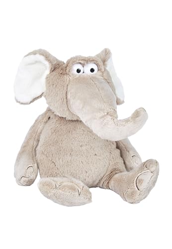 SIGIKID 42959 Mood Pet Elefant, Stimmungskuscheltier, veränderbarer Gesichtsausdruck Dank Mimikfalte: Gefühle zeigen, spielen, kuscheln, für Kinder ab 12 Monaten, Grau/Elefant 35 cm von Sigikid