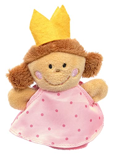 SIGIKID 43006 Fingerpuppe Prinzessin, Plüschpuppe zum Auf-die-Finger-stecken, Rollenspiel, Geschichten erzählen, Spielen, für Kinder ab 6 Monaten, Prinzessin/Rosa 10 cm von Sigikid