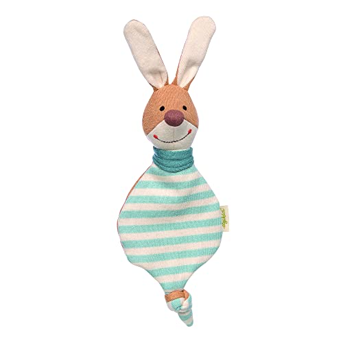 SIGIKID Mädchen und Jungen, Mini Strick-Schnuffeltuch Hase Green, Babyspielzeug, empfohlen ab 0 Monaten, blau, 39328 SIGIKID Mädchen und Jungen, Mini Strick-Schnuffeltuch Hase Green, Babyspielzeug, empfohlen ab 0 Monaten, blau, 39328 von Sigikid