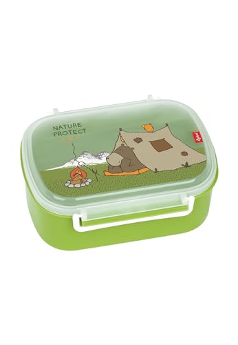 SIGIKID 24780 Brotzeitbox Forest Grizzly Lunchbox BPA-frei Mädchen und Jungen Lunchbox empfohlen ab 2 Jahren grün von Sigikid