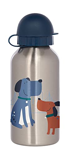 SIGIKID 25098 EdelstahlTrinkflasche Hund Green Kinderflasche Mädchen und Jungen Accessoires empfohlen ab 3 Jahren blau 400ml von Sigikid