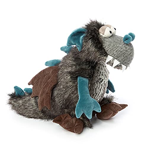 SIGIKID 42807 Middle Age BeastsTown Drache für Mädchen Jungen und Erwachsene Kuscheltier empfohlen ab 3 Jahren Grau-Petrol/Drache von Sigikid