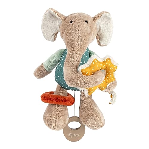 sigikid 43164 Babyaktivspielzeug Stofftier Elefant, Mint/grau sigikid 43164 Babyaktivspielzeug Stofftier Elefant, Mint/grau von Sigikid