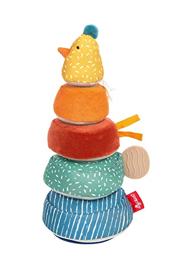 sigikid 43233 Babyspielzeug textiler Vogel, Mehrfarbig/Stapelturm von Sigikid