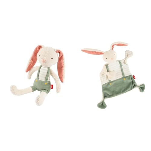 Sigikid Kuscheltier & Schnuffeltuch niedlicher Hase Schmusetuch Kuscheltuch grün Spielen Kuscheln Trösten Unisex Hochwertig Erstausstattung Geburt von Sigikid