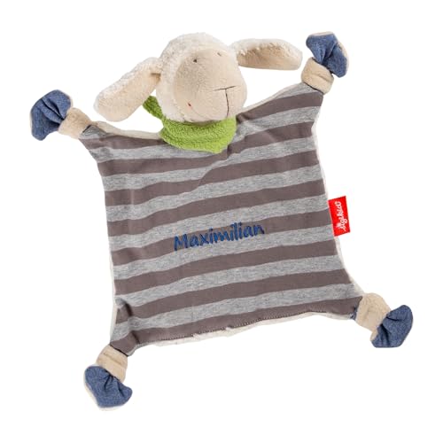 Sigikid Schnuffeltuch Schaf Schön mit Namens-Stickerei braun/rot/rosa, OneSize von Sigikid