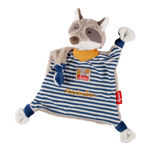 Sigikid Schnuffeltuch Waschbär mit Namens-Stickerei blau, OneSize von Sigikid