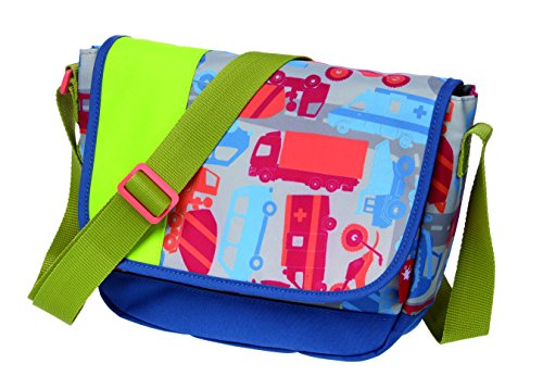 sigikid, Jungen, Kindergartentasche Fahrzeuge, Traffic, Kinder-Sporttasche, 22 cm, Blau/Grün, 24670 von Sigikid