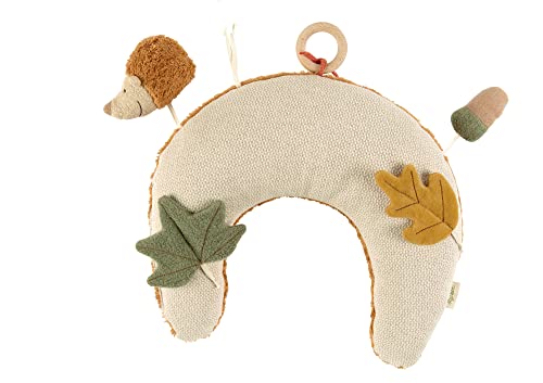 sigikid 39711 Baby-Aktivkissen in Hörnchenform, Tierdruck, Beige/Braun/Spielkissen, 33x37x10 cm von Sigikid