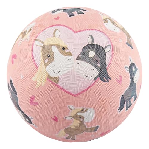 sigikid 43083 Kautschuk Ball Pony Love, rosa, griffig, ab 1 Jahr, Naturkautschuk, Pferde von Sigikid
