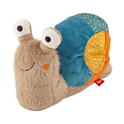 sigikid 43282 Schnecke Patchwork Sweety, Plüsch, Kuscheltier, Stofftier, kuschelweich, ab 3 Monaten von Sigikid