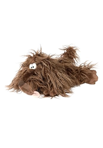 sigikid Zottle Lottle, BeastsTown Kuscheltier: Sammeln, Schenken, Spielen, Schmusen, empfohlen für Kinder und Erwachsene von 3 bis 99 Jahren, Polyester, Mittelbraun/Hund, 30x14x17 cm von Sigikid