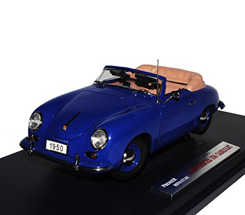 Signature Models Porsche 356 Urmodell Cabriolet Blau Offen 1948-1955 1/18 Modell Auto von Signature Models