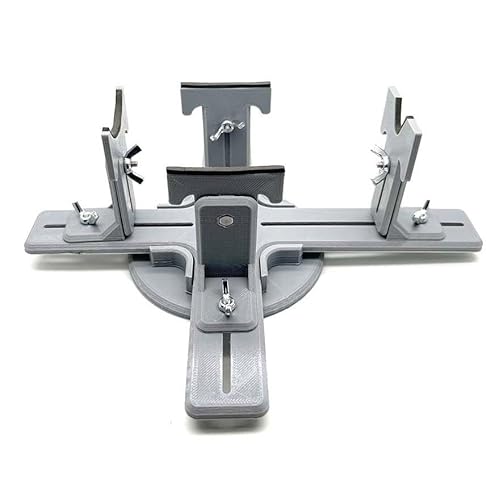 Ständer für Modellflugzeuge zum Ausstellen und Malen, Flugzeug-Arbeitsständer, 360 Grad drehbar, Tablett für 1/72 1/48 (Silber + Drehfuß) von Sigvetan