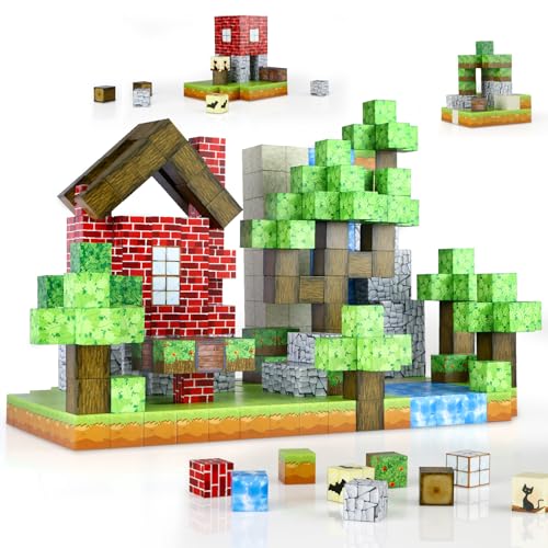 SiheToys Magnetische Bausteine, 101PCS Magnetic Cube Farm Spiel, STEM Sensorische Montessori Bildungs Baufliesen Spielzeug, Weihnachten Geburtstag Geschenkfür Jungen und Mädchen im Alter von 3+ SiheToys Magnetische Bausteine, 101PCS Magnetic Cube Farm Spiel, STEM Sensorische Montessori Bildungs Baufliesen Spielzeug, Weihnachten Geburtstag Geschenkfür Jungen und Mädchen im Alter von 3+ von SiheToys