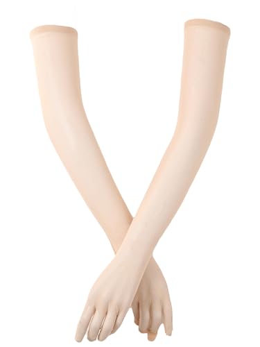 SiiRoh Damen Durchsichtige Mesh Opernhandschuhe Über Ellbogenlänge Rutschfeste Vollfinger Lange Handschuhe Nackt XL SiiRoh Damen Durchsichtige Mesh Opernhandschuhe Über Ellbogenlänge Rutschfeste Vollfinger Lange Handschuhe Nackt XL von SiiRoh