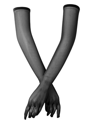 SiiRoh Damen Durchsichtige Mesh Opernhandschuhe Über Ellbogenlänge Rutschfeste Vollfinger Lange Handschuhe Schwarz XL SiiRoh Damen Durchsichtige Mesh Opernhandschuhe Über Ellbogenlänge Rutschfeste Vollfinger Lange Handschuhe Schwarz XL von SiiRoh
