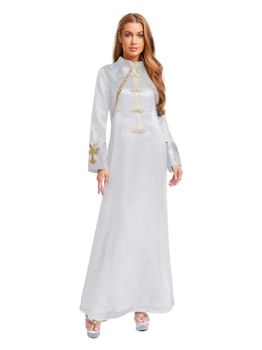 SiiRoh Frauenkirche Geistlichenrobe Halloween Rollenspiel Outfits Chor Minister Talar Für Cosplay Weiß XL SiiRoh Frauenkirche Geistlichenrobe Halloween Rollenspiel Outfits Chor Minister Talar Für Cosplay Weiß XL von SiiRoh