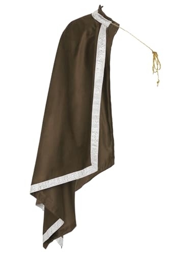 SiiRoh Herren Renaissance Ritterumhang Halbe Schulter Kordelzug Kragen Gladiatoren Umhang Für Halloween Braun Einheitsgröße SiiRoh Herren Renaissance Ritterumhang Halbe Schulter Kordelzug Kragen Gladiatoren Umhang Für Halloween Braun Einheitsgröße von SiiRoh