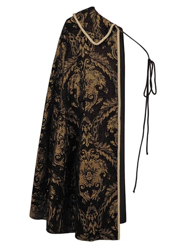 SiiRoh Herren Retro Renaissance Umhang Mittelalterlicher Ritter Halbschultercape Für Halloween Mottoparty Schwarz Einheitsgröße SiiRoh Herren Retro Renaissance Umhang Mittelalterlicher Ritter Halbschultercape Für Halloween Mottoparty Schwarz Einheitsgröße von SiiRoh
