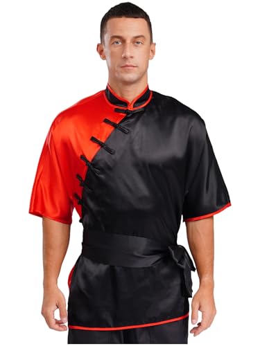 SiiRoh Herren Traditionelle Chinesische Tai Chi Oberteile Langärmelige Froschknopf Hemden Kung Fu Kleidung Rot XXL SiiRoh Herren Traditionelle Chinesische Tai Chi Oberteile Langärmelige Froschknopf Hemden Kung Fu Kleidung Rot XXL von SiiRoh