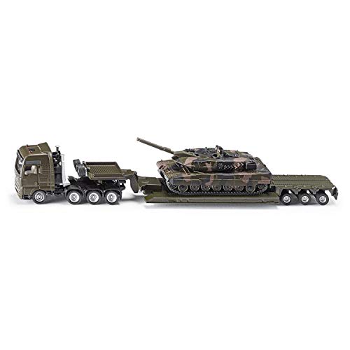 siku 1872, Tieflader mit Panzer, Metall/Kunststoff, 1:87, Abnehmbarer Auflieger, Aufkleberset zur individuellen Gestaltung, Grün siku 1872, Tieflader mit Panzer, Metall/Kunststoff, 1:87, Abnehmbarer Auflieger, Aufkleberset zur individuellen Gestaltung, Grün von Siku